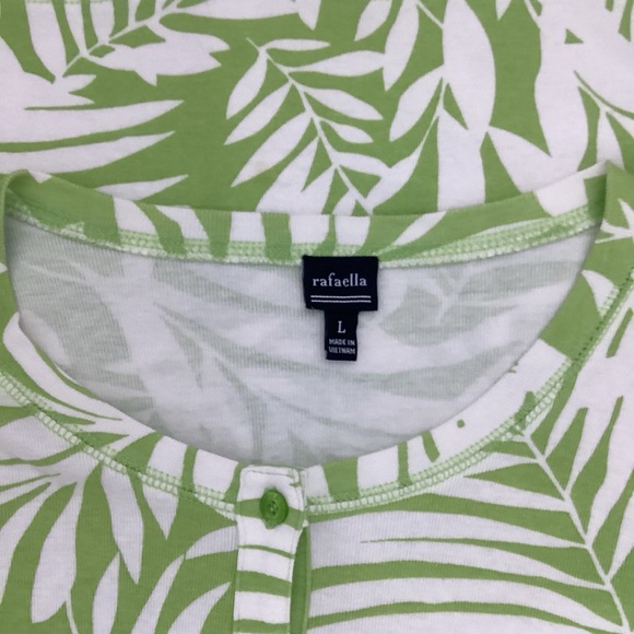 Rafaella Women’s White Green Summer Button Down Cardigan - Picture 4 of 4